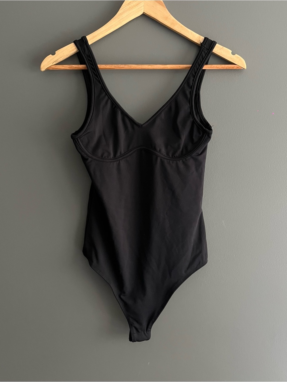 Streetwear Society Black V‑Neck Bodysuit